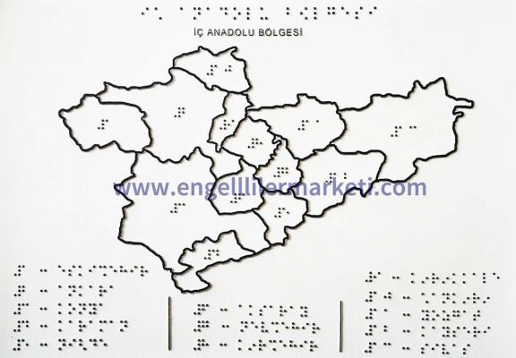 Kabartma İç Anadolu Bölgesi Haritası