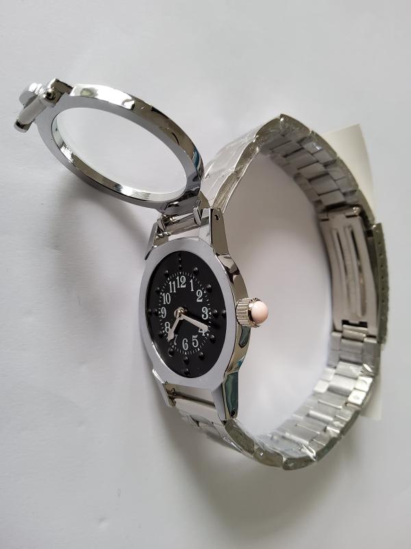 Bayan%20Kabartma%20Saat%20-%20Siyah%20Kadran-Çelik%20Kordon