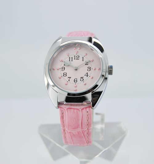 Tactile%20Watch%20for%20Ladies-Pink%20Dial/Pink%20Leather%20Band