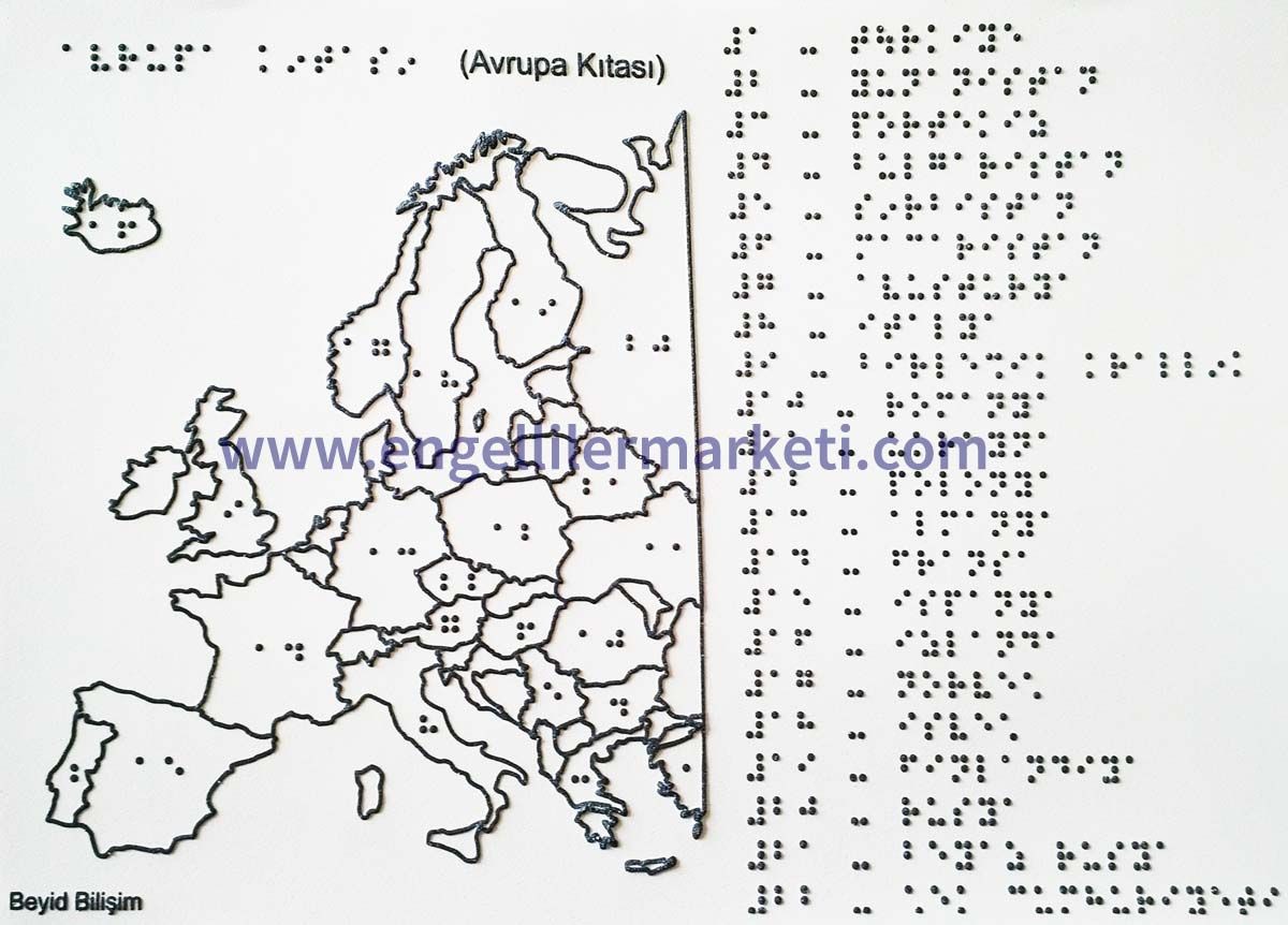 Kabartma%20Avrupa%20Kıtası%20Haritası