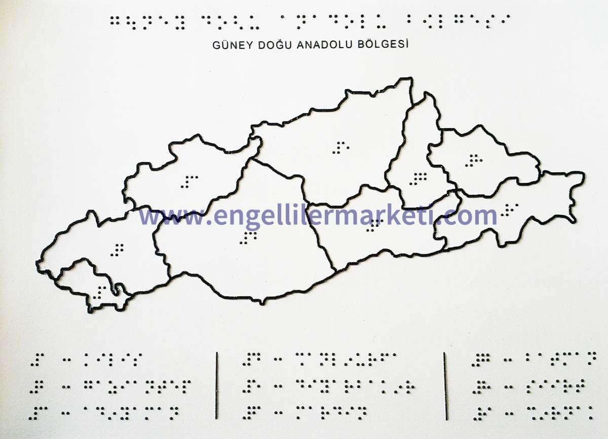 Kabartma%20Güney%20Doğu%20Anadolu%20Bölgesi%20Haritası