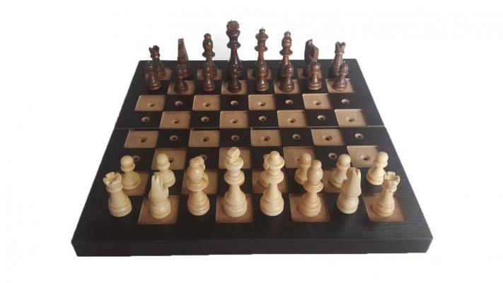 Tactile Chess Set Wood, Braille Chess, Chess Sets, Blind Chess