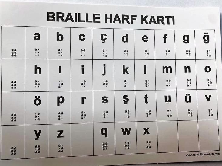 BRAILLE ÖĞRETİM KARTLARI MİNİ SETİ