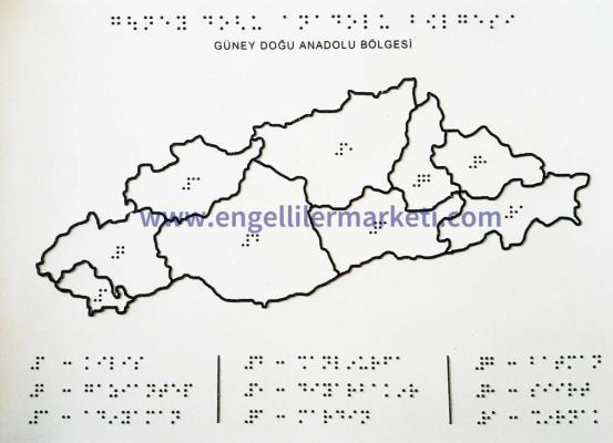 Kabartma Güney Doğu Anadolu Bölgesi Haritası