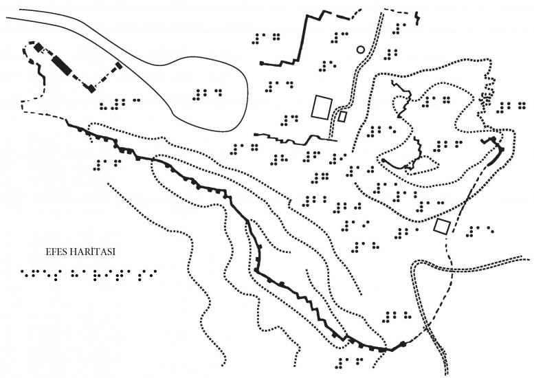 Kabartma / Braille Efes Haritası