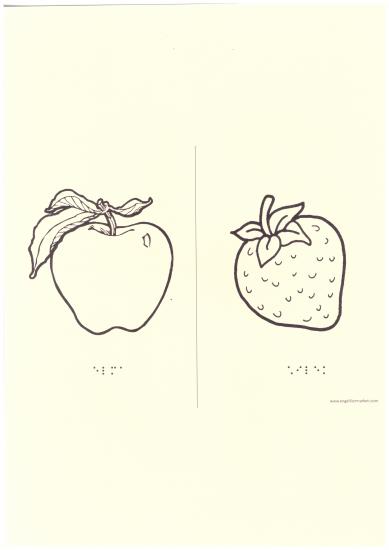 Tactile Fruit Shape-Apple and Strawberry